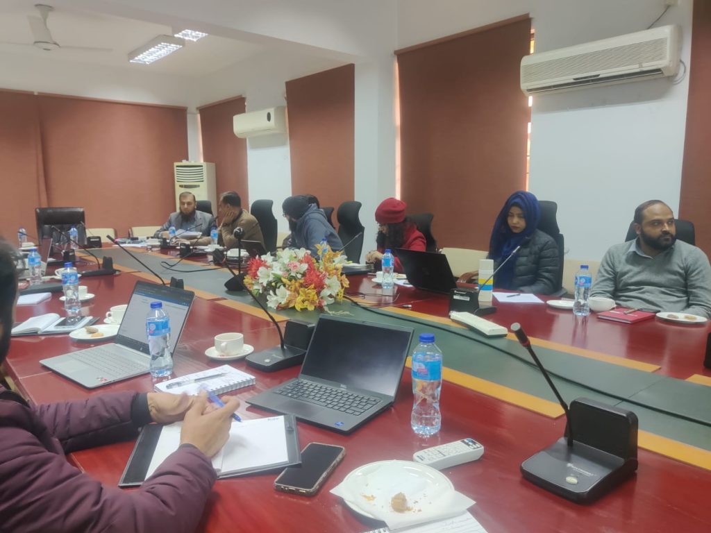 National Coordinator CMU, Dr Razia Fatima, chaired the internal meeting ...